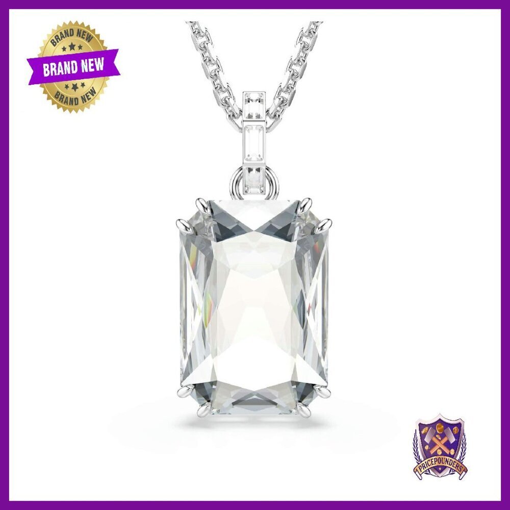 Octagon Crystal Pendant Necklace with Lobster Clasp 25-29 Inch